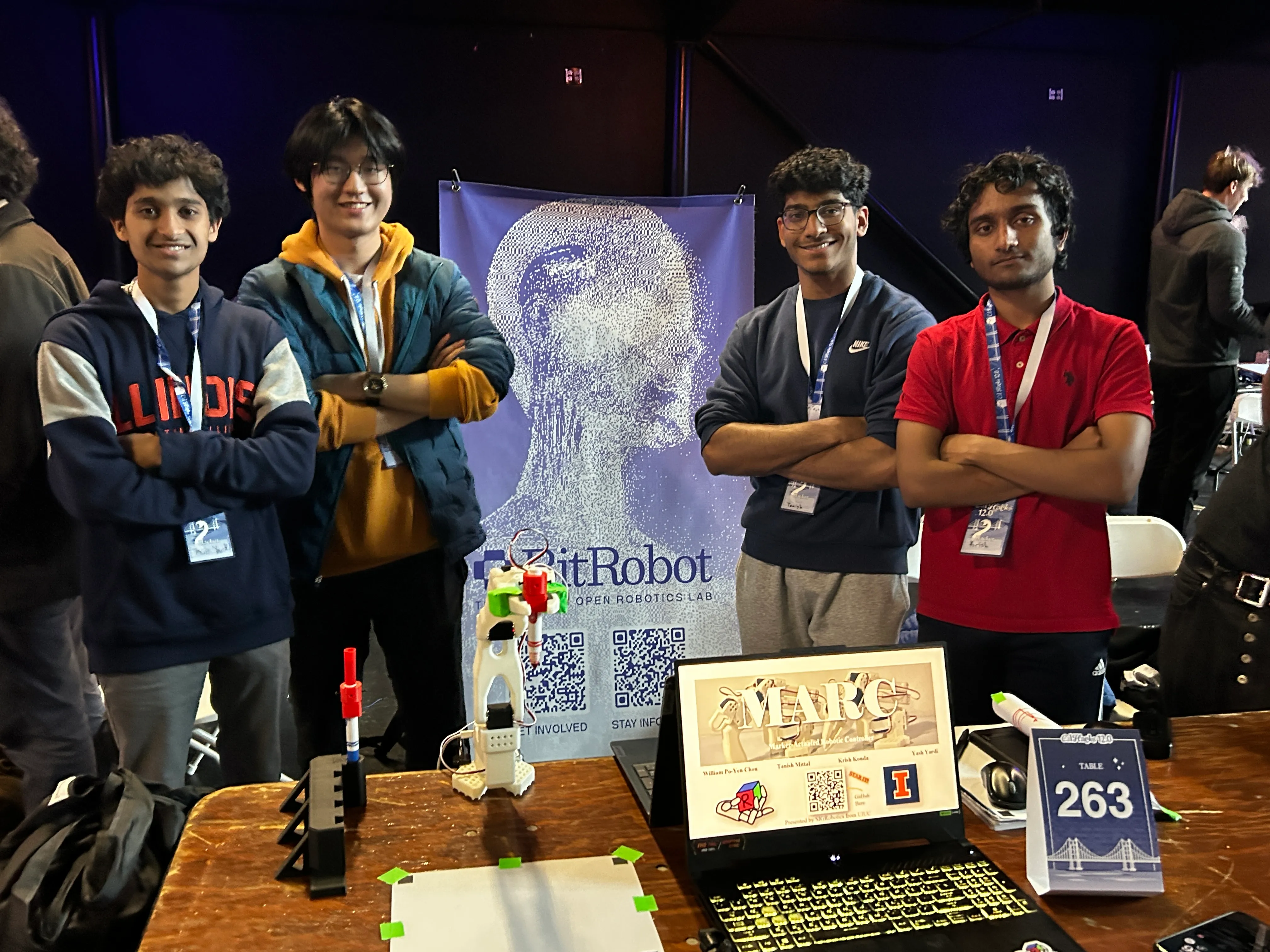 Left to right: Yash Yardi, William Po-Yen Chou, Tanish Mittal, Krish Konda